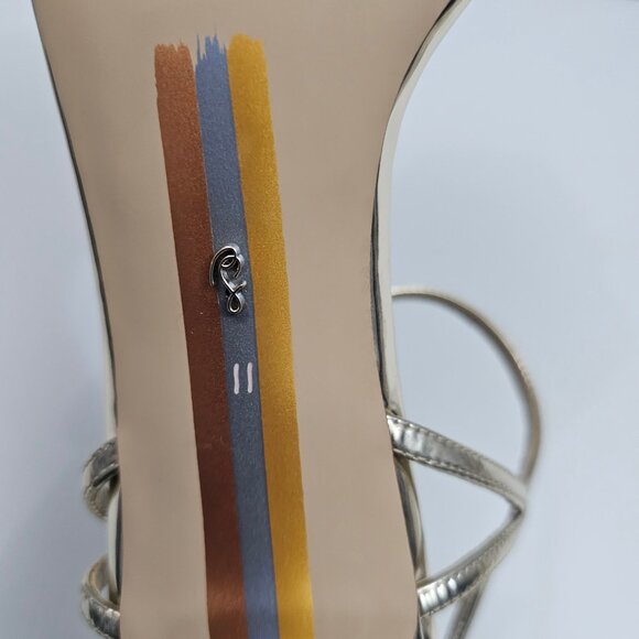 Sam Edelman Presley Strappy Heel Womens 11 Metallic Gold Sandal Formal Party NEW - Picture 12 of 14